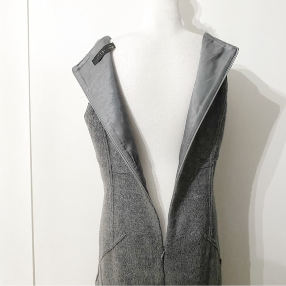IRIS SETLAKWE GREY 100% WOOL SLEEVELESS MIDI DRESS - 8 - Picture 6 of 8